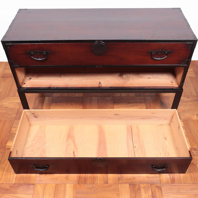 最上丸金具衣裳箪笥　スタンド付き【Mogami clothing chest with metal stand】[j1037]