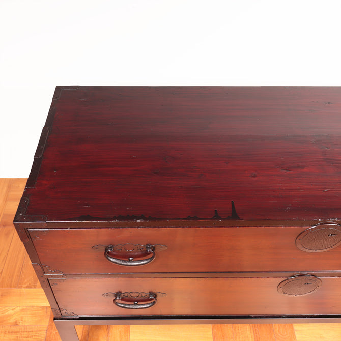 最上丸金具衣裳箪笥　スタンド付き【Mogami clothing chest with metal stand】[j1037]