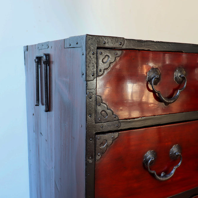 仙台菊菱紋衣裳箪笥【 SENDAI clothing chest 】 [j0974]