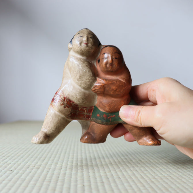s1418 土人形（相撲）【　Cray doll of SUMO 】