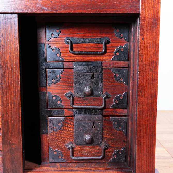 越後小帳場箪笥 【small merchant chest】[j1061]