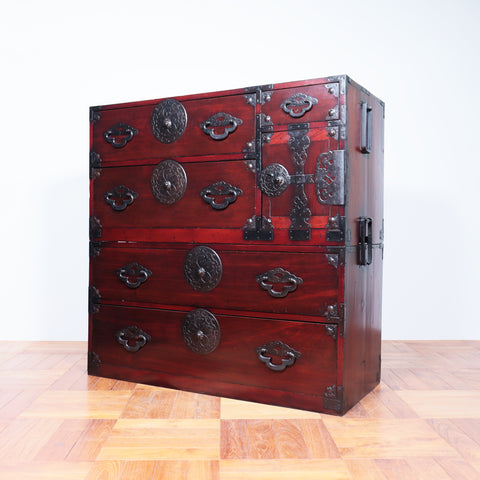 米沢桜紋衣裳箪笥【YONEZAWA clothing chest】 [j1063]