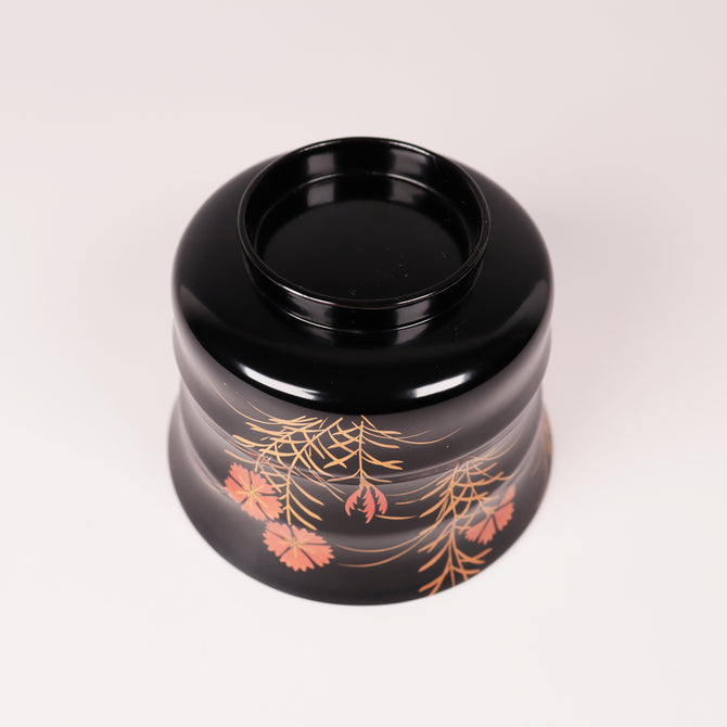 輪島塗撫子図蒔絵吸物椀 [L0001]