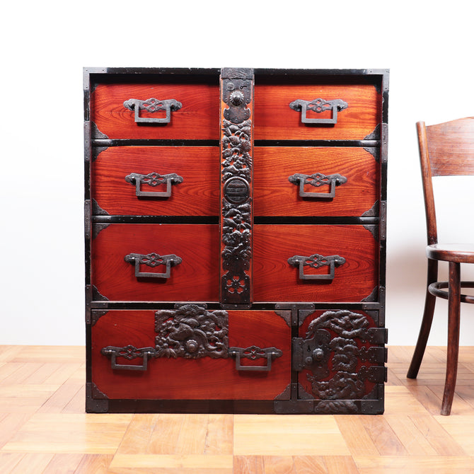 庄内閂付衣裳箪笥【Shonai clothing chest】[j1067]