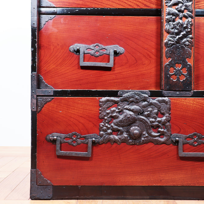 庄内閂付衣裳箪笥【Shonai clothing chest】[j1067]