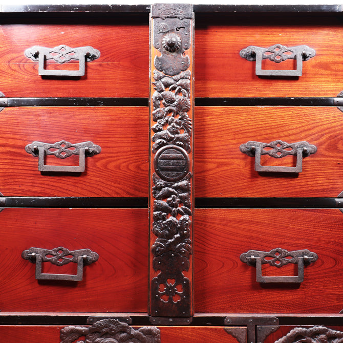 庄内閂付衣裳箪笥【Shonai clothing chest】[j1067]