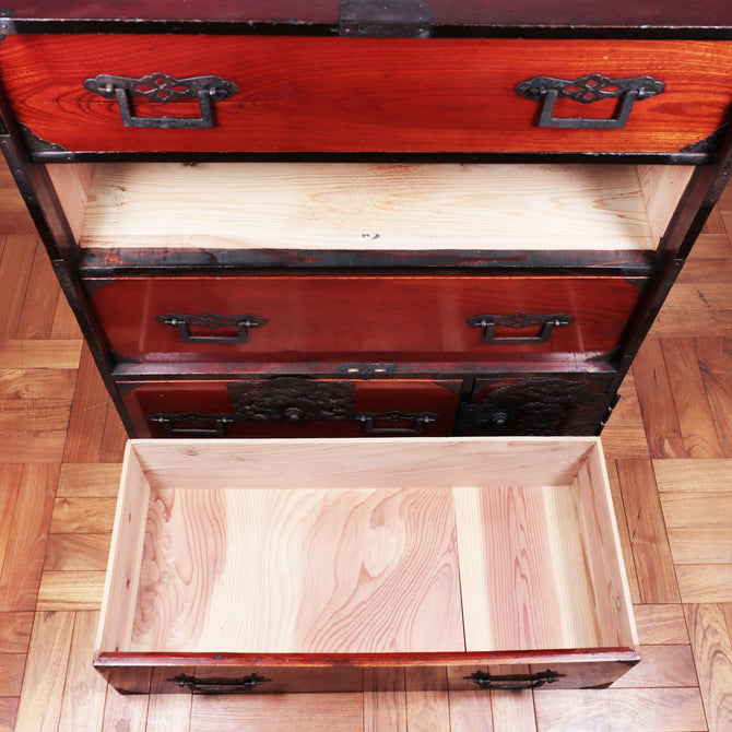 庄内閂付衣裳箪笥【Shonai clothing chest】[j1067]