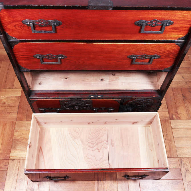 庄内閂付衣裳箪笥【Shonai clothing chest】[j1067]