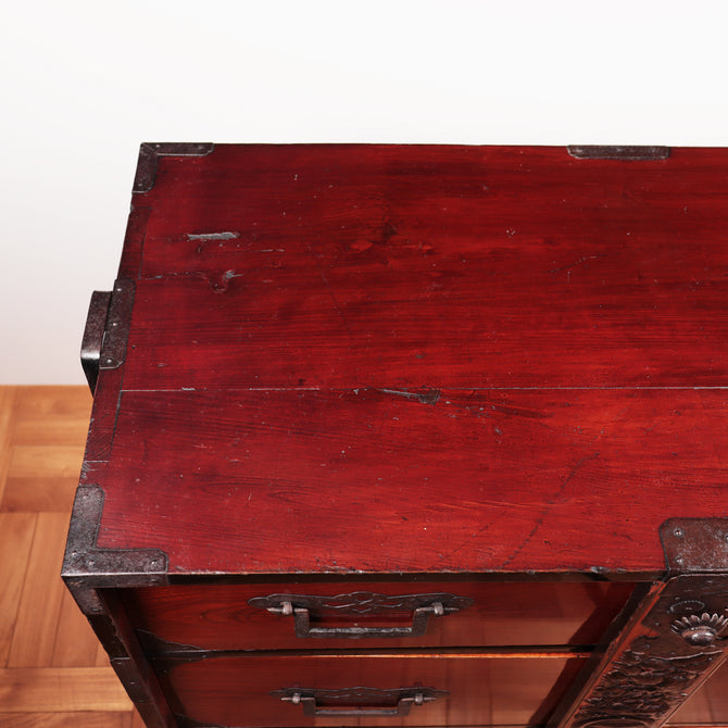 庄内閂付衣裳箪笥【Shonai clothing chest】[j1067]
