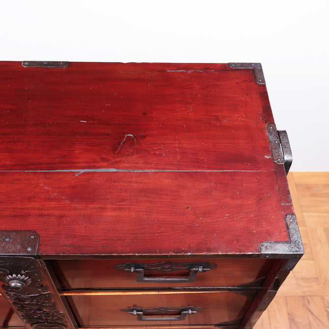庄内閂付衣裳箪笥【Shonai clothing chest】[j1067]