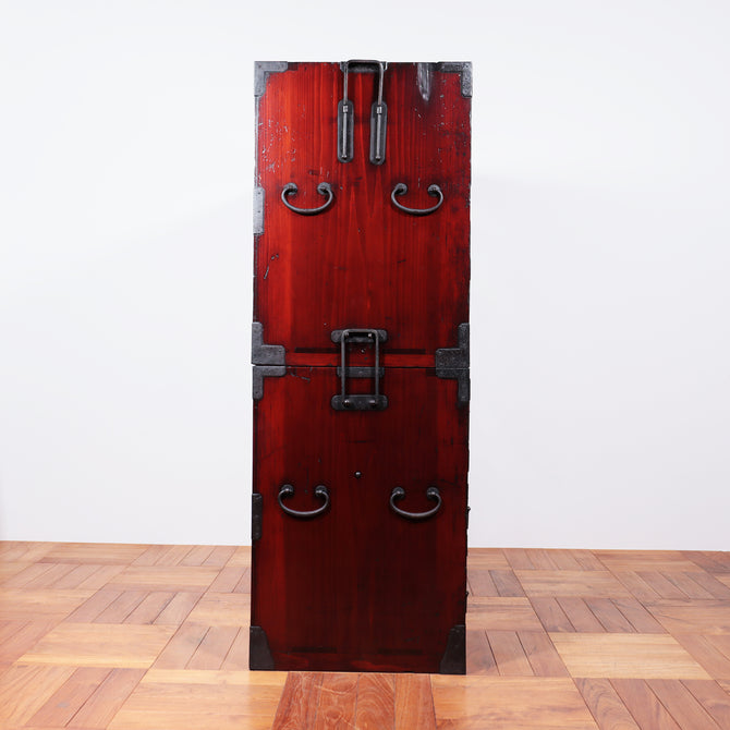 時代箪笥／庄内兜金具衣裳箪笥【Shonai clothing chest】[j1069]Japanese Antique Furniture