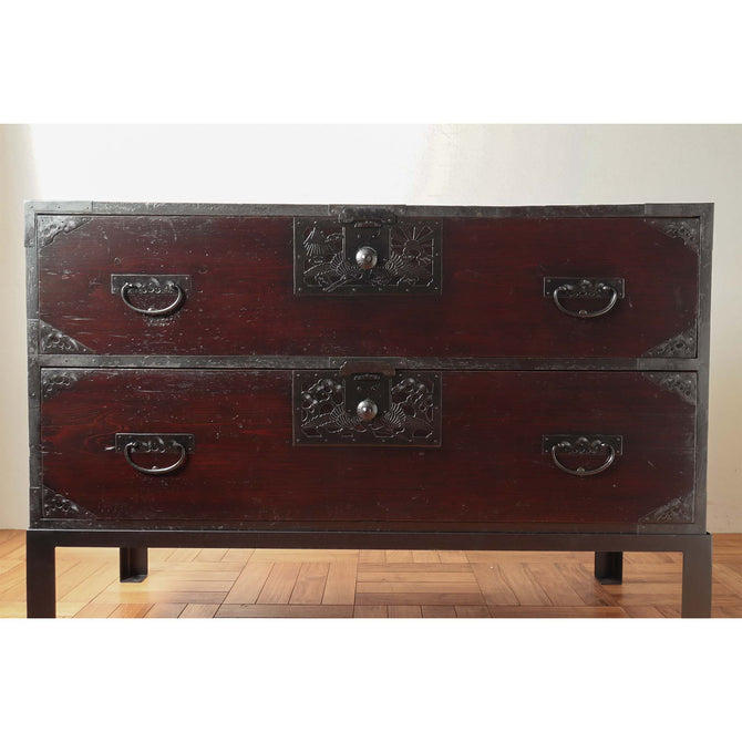 時代箪笥／佐渡鶴紋衣裳箪笥(上段) スタンド付き  [j0990]Japanese Antique Furniture