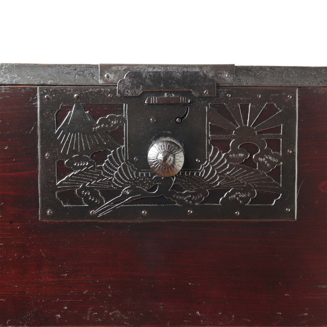 時代箪笥／佐渡鶴紋衣裳箪笥(上段) スタンド付き  [j0990]Japanese Antique Furniture