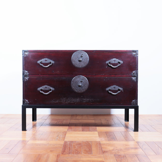 米沢衣裳箪笥　スタンド付き【Yonezawa clothing chest with metal stand 】 [j1072]