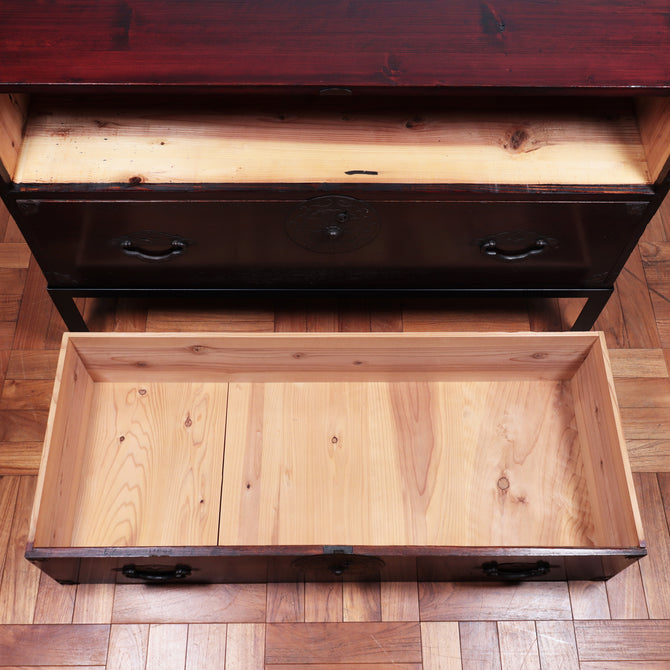 米沢衣裳箪笥　スタンド付き【Yonezawa clothing chest with metal stand 】 [j1072]