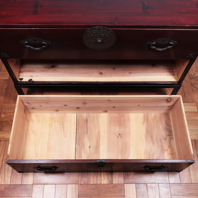 米沢衣裳箪笥　スタンド付き【Yonezawa clothing chest with metal stand 】 [j1072]