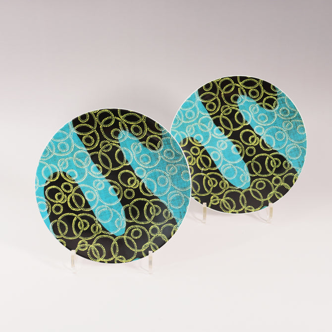 Royal Worcester製 プレート2枚セット　林原美術館オリジナルデザイン 【 Royal Worcester & Hayashibara Arts Mint plate ×２】  [rw0002]