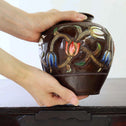 安藤七宝 鎚起七宝花瓶【 Cloisonne vase by ANDO SHIPPOU 】 [k0433]