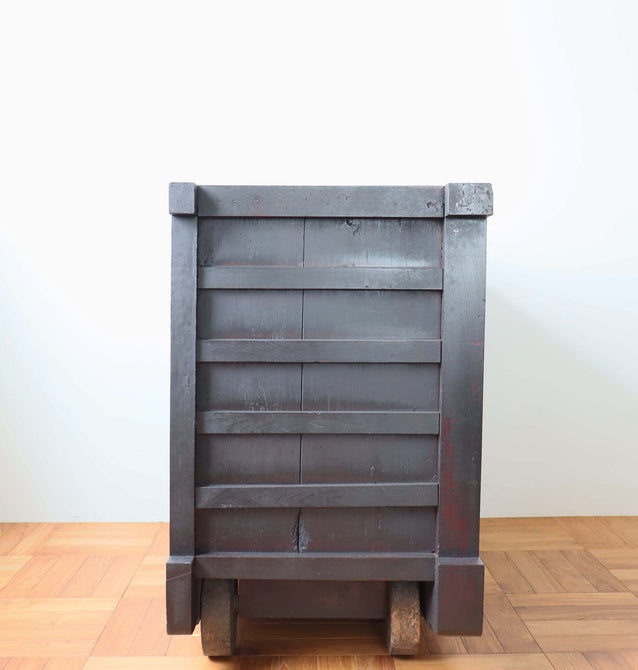 欅米沢車箪笥【KEYAKI YONEZAWA KURUMA TANSU - wheeled merchant chest 】 [j0944]