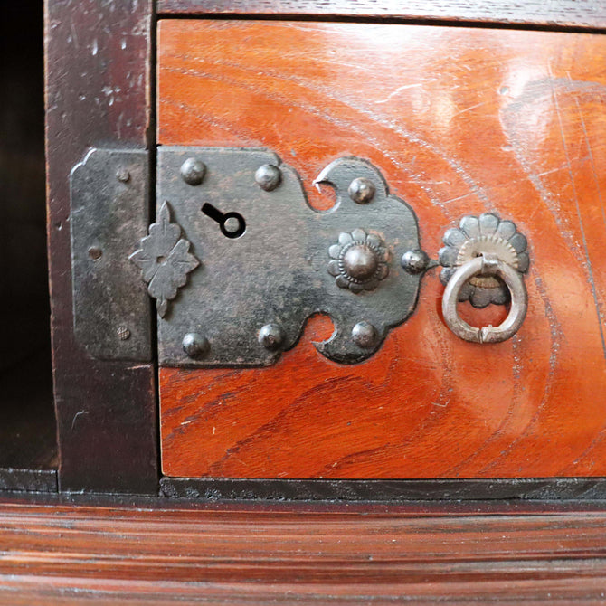 欅米沢車箪笥【KEYAKI YONEZAWA KURUMA TANSU - wheeled merchant chest 】 [j0944]