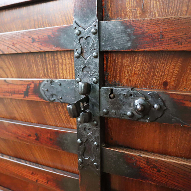 欅米沢車箪笥【KEYAKI YONEZAWA KURUMA TANSU - wheeled merchant chest 】 [j0944]