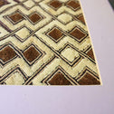 アフリカンテキスタイル額装 クバ族 草ビロード【African textile, Kuba】 [s1443]