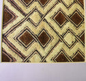 アフリカンテキスタイル額装 クバ族 草ビロード【African textile, Kuba】 [s1443]