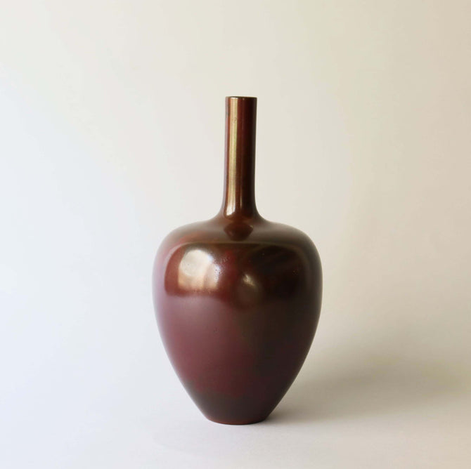 高村豊周/細口花瓶【 Bronze flower vase by TOYOCHIKA TAKAMURA 】 [k0440]