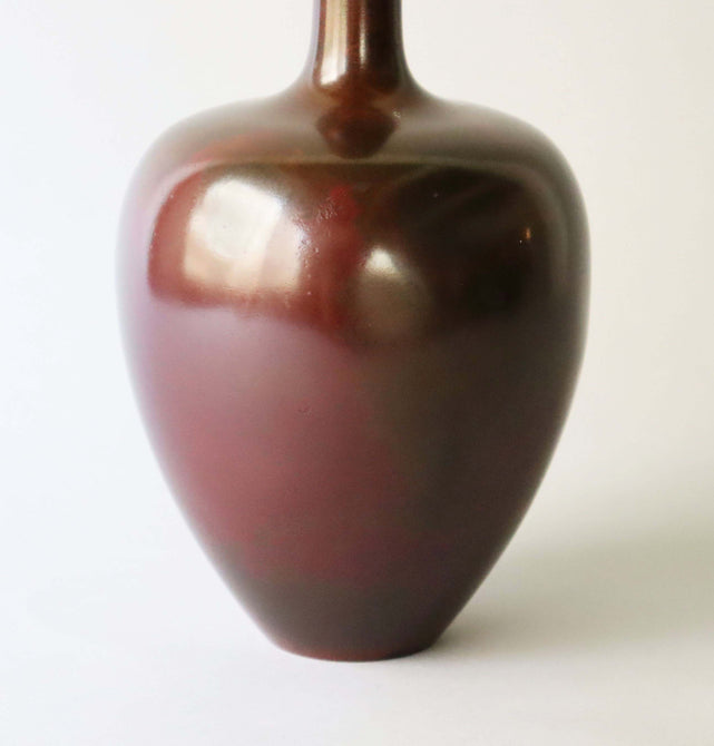 高村豊周/細口花瓶【 Bronze flower vase by TOYOCHIKA TAKAMURA 】 [k0440]