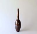 高村豊周/細瓢花入れ【 Toyochika Takamura / Bronze vase 】 [k0442]