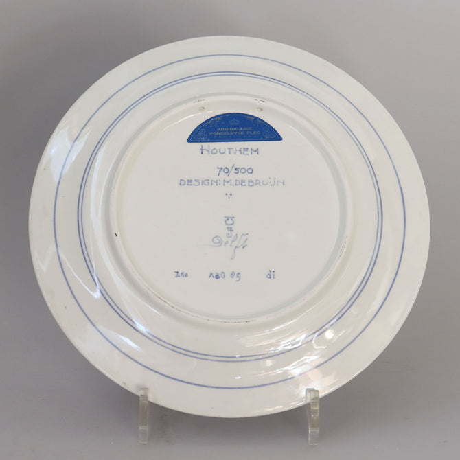 ロイヤルデルフト イヤープレート(25.4cm) 1989年【royal  delft year plate 1989】 [DFB89]