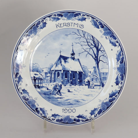 ロイヤルデルフト イヤープレート(25.4cm) 1990年【royal delft year plate 1990】 [DFB90]