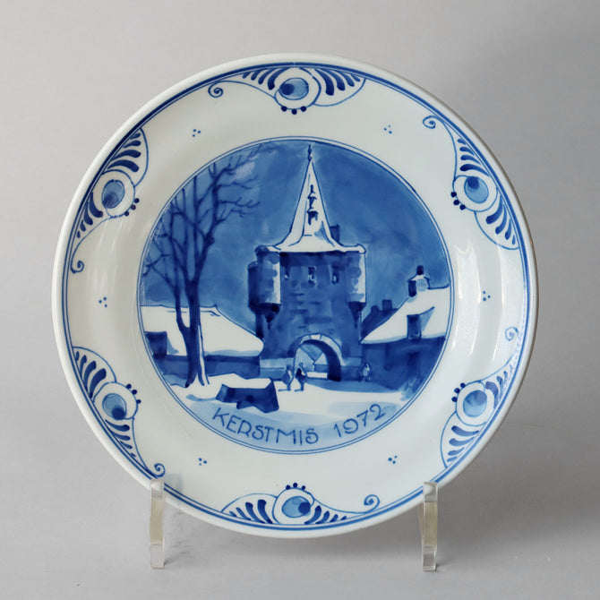ロイヤルデルフト イヤープレート(18.3cm) 1972年【royal delft year plate 1972】 [DFS72]