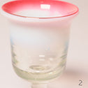 赤縁ぼかし氷コップ (アイスクリームコップ)　[IZ335-1] No.2