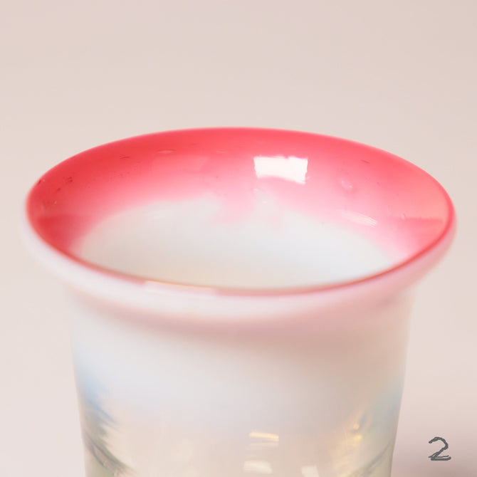 赤縁ぼかし氷コップ (アイスクリームコップ)　[IZ335-1] No.2