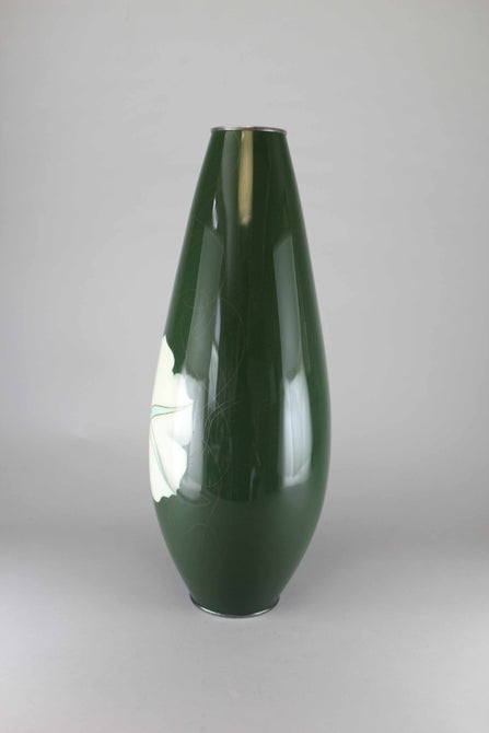 夕顔図安藤七宝花瓶【 Cloisonne vase with Evening glory by ANDO SHIPPOU 】 [k0396]