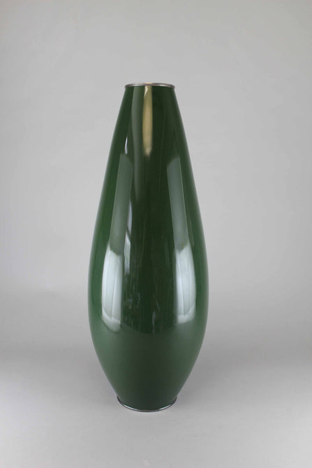 夕顔図安藤七宝花瓶【 Cloisonne vase with Evening glory by ANDO SHIPPOU 】 [k0396]