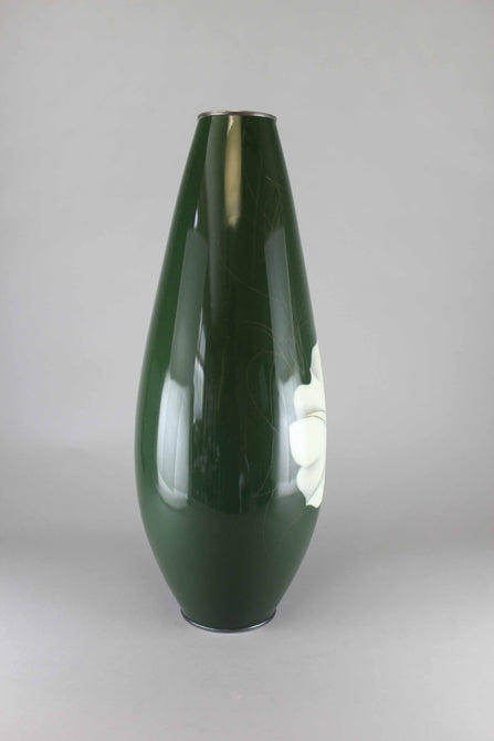 夕顔図安藤七宝花瓶【 Cloisonne vase with Evening glory by ANDO SHIPPOU 】 [k0396]