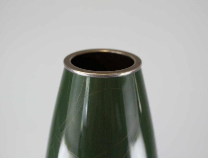 夕顔図安藤七宝花瓶【 Cloisonne vase with Evening glory by ANDO SHIPPOU 】 [k0396]