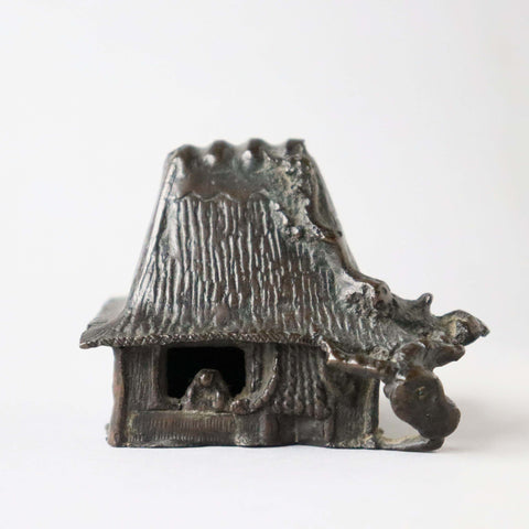 盆景 家屋置物【 Small bronze house for BONKEI  】 [s1449]
