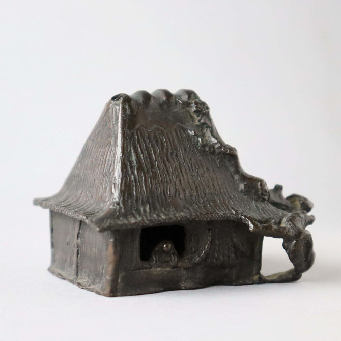 盆景 家屋置物【 Small bronze house for BONKEI  】 [s1449]