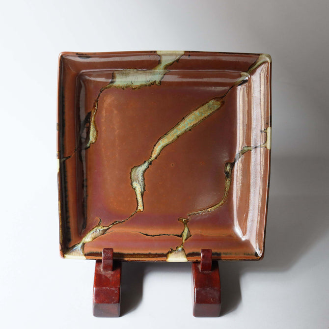 佐久間藤太郎/角皿【 plate by TOTARO SAKUMA】 [k0447]